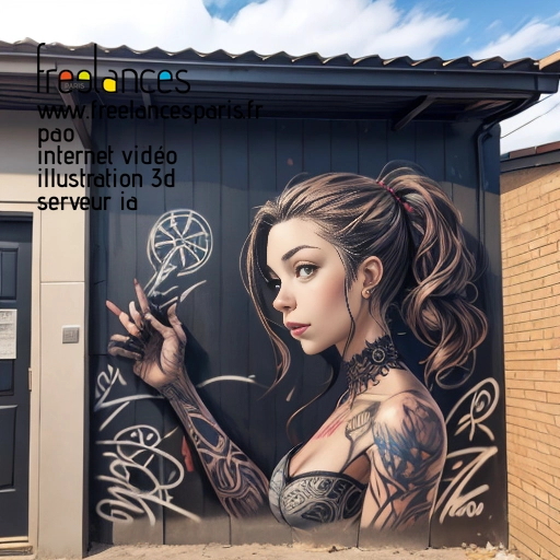 Pao mise en page internet vidéo illustration 3d serveur IA générative AI freelance paris studio de création magazines Y4D95T20